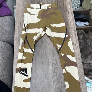 Adidas Camouflage Brown and Cream Leggings